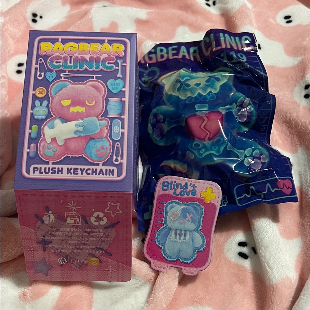 RagBear Clinic Plush Keychain - Blind Love